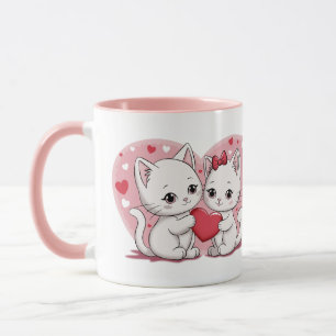 Niedlicher Cartoon Cat Lovers Herzlich Willkommen  Tasse