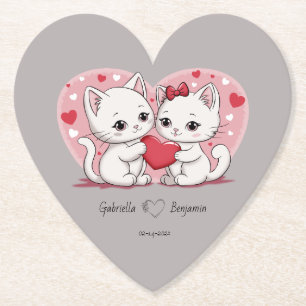 Niedlicher Cartoon Cat Lovers Herzlich Willkommen Untersetzer