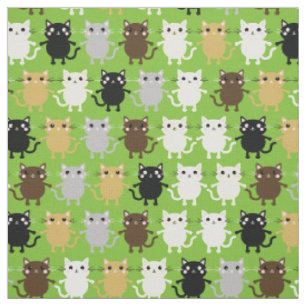 Niedlicher Cartoon Cats Baby Kinderzimmer Kinderzi Stoff