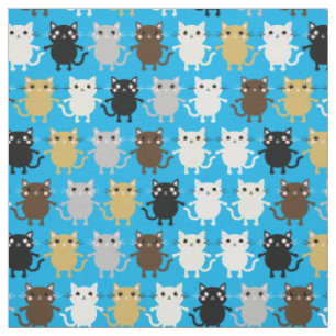 Niedlicher Cartoon Cats Baby Kinderzimmer Kinderzi Stoff
