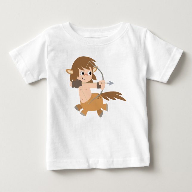 Niedlicher Cartoon Centaur Sagittarier Ruffle T -  Baby T-shirt (Vorderseite)