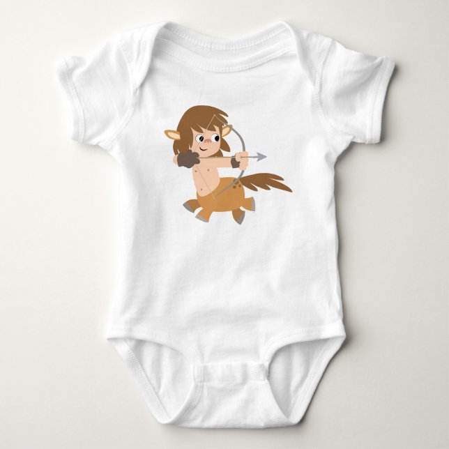 Niedlicher Cartoon Centaur Sagittarius Baby Appare Strampler (Vorderseite)