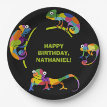 Niedlicher Cartoon Chameleons Helle Farben Persona