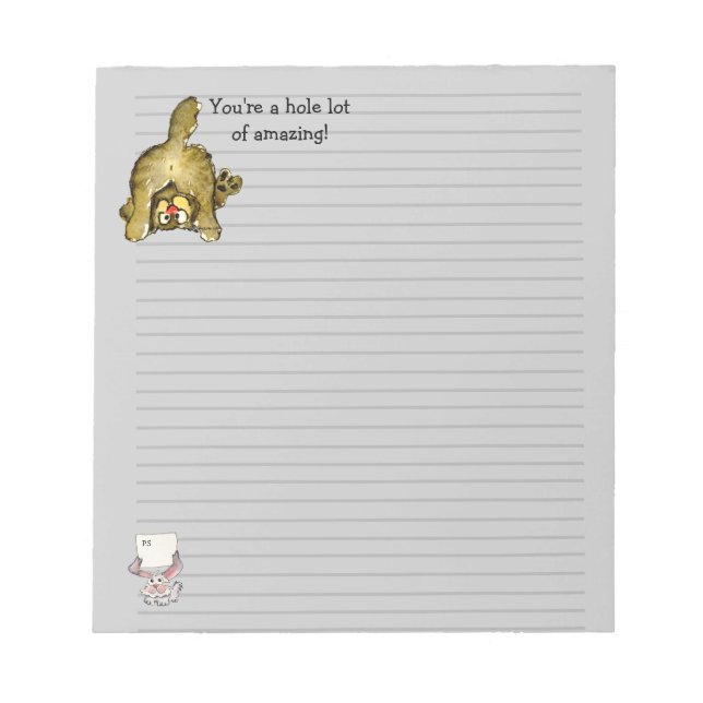 Niedlicher Cartoon Chat Notepad Notizblock (Vorderseite)