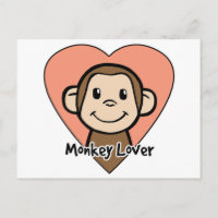 Niedlicher Cartoon Clip Art Lächeln Affe Liebe im 