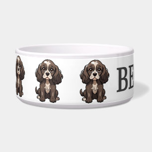 Niedlicher Cartoon Cocker Spaniel Puppy personaliz Napf