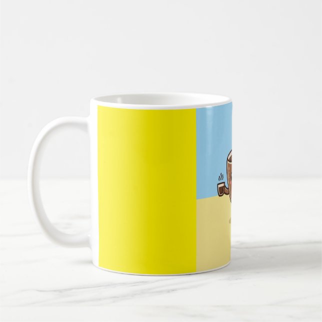 Niedlicher Cartoon Coffee Cup - Minimalistisch & g Kaffeetasse (Links)