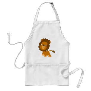 Niedlicher Cartoon Content Lion Schürze