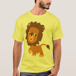 Niedlicher Cartoon Content Lion T - Shirt