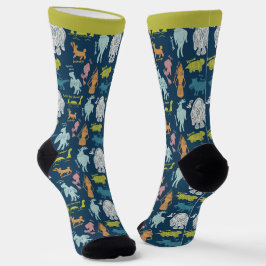 Niedlicher Cartoon Cryptids Cryptozoology Guide Socken