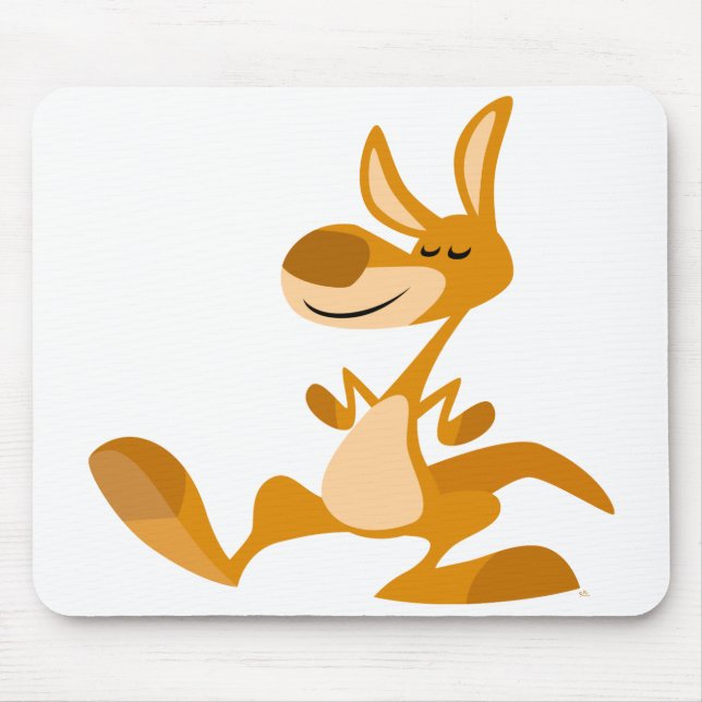 Niedlicher Cartoon Dancing Kangaroo Mousepad (Vorne)