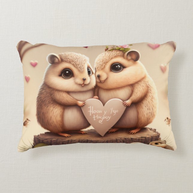 Niedlicher Cartoon Dekokissen (Vorderseite)