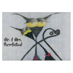 Niedlicher Cartoon der Katze Schneidebrett