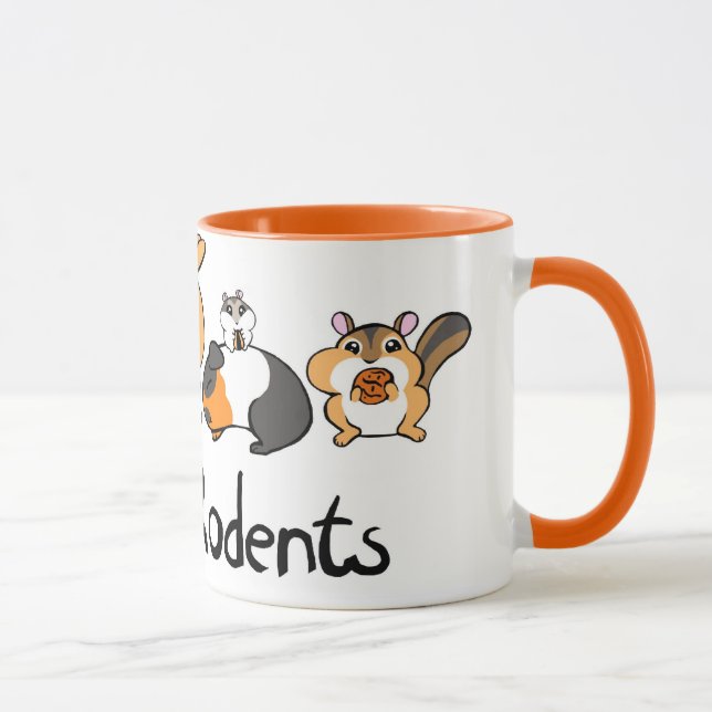Niedlicher Cartoon der Nagetiere der Liebe I Tasse (Rechts)