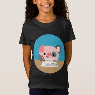 Niedlicher Cartoon, der Schweinekinder-T - Shirt s