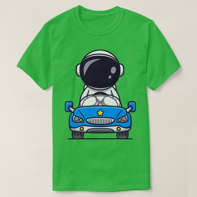 Niedlicher Cartoon des Astronauten T-Shirt (Design vorne)