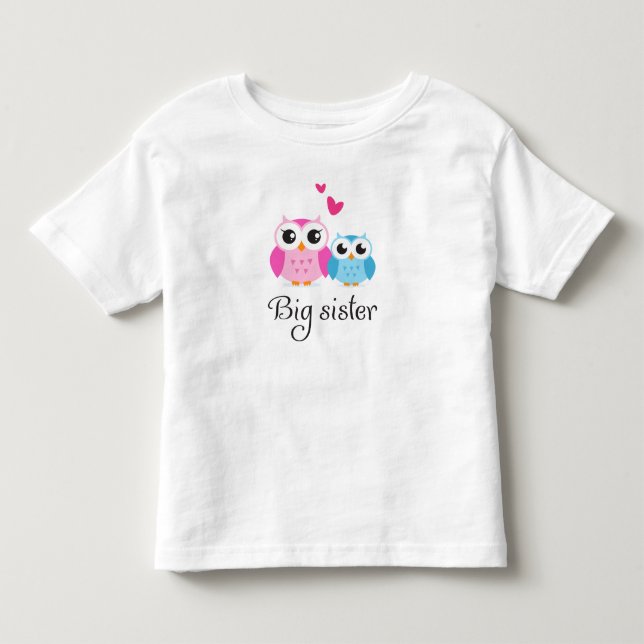 Niedlicher Cartoon des kleinen Bruders der großen Kleinkind T-shirt (Vorderseite)