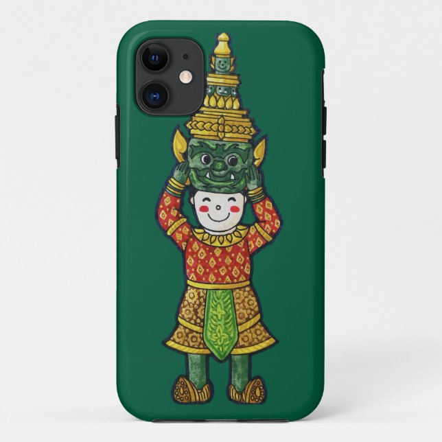 Niedlicher Cartoon des Kulturjungen in Maske Case-Mate iPhone Hülle (Rückseite)