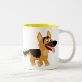 Niedlicher Cartoon Deutsche Schäferhunde Tasse