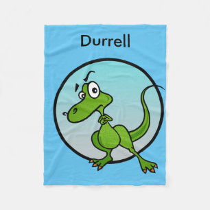 NIEDLICHER CARTOON DINOSAUR FLEECE BLANKET