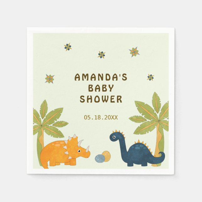 Niedlicher Cartoon Dinosaur Kinderdusche Serviette (Vorderseite)