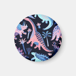 Niedlicher Cartoon Dinosaurier-Muster. Magnet