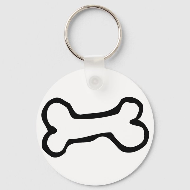 Niedlicher Cartoon Dog Bone Schlüsselanhänger (Vorderseite)