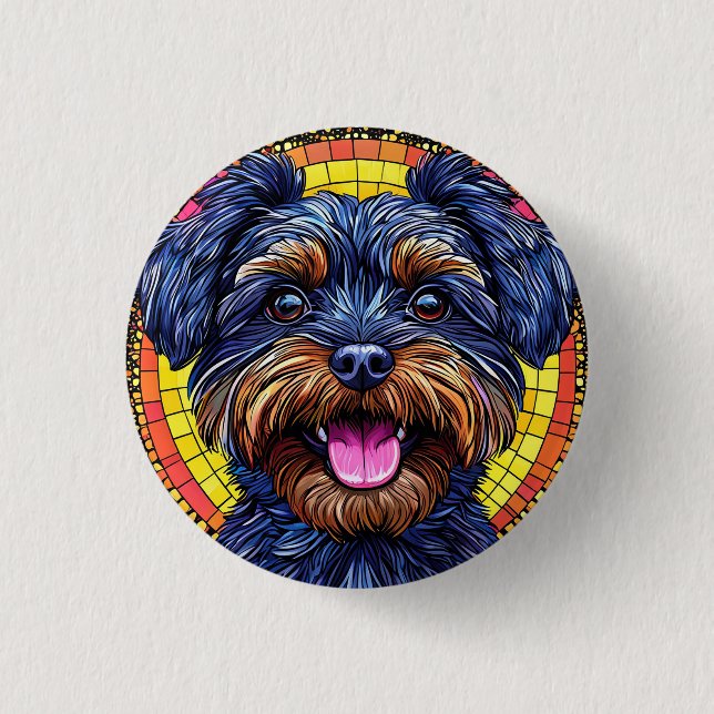 Niedlicher Cartoon Dog Button (Vorderseite)