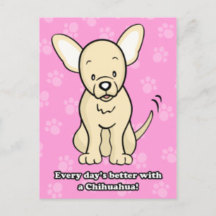 Niedlicher Cartoon Dog Chihuahua Postcard Postkarte