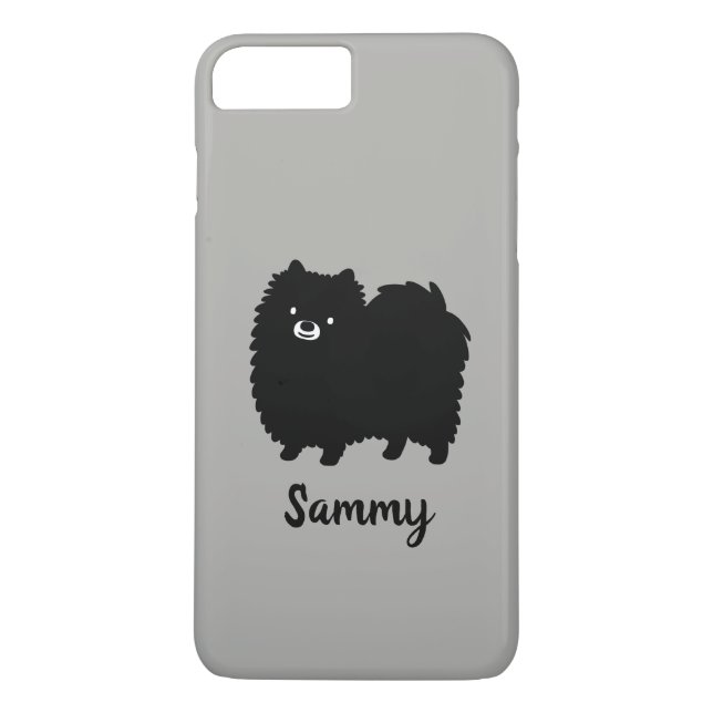 Niedlicher Cartoon-Dog für Schwarzen Spitz Case-Mate iPhone Hülle (Rückseite)