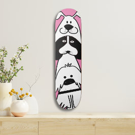Niedlicher Cartoon Dog Minimalistische Pet Design Skateboard