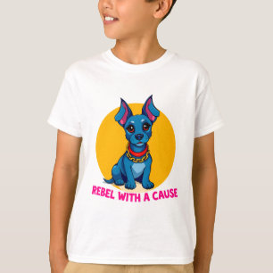 Niedlicher Cartoon Dog mit Collar T-Shirt