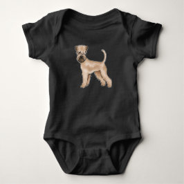 Niedlicher Cartoon Dog mit weichem Wheaten Terrier Baby Strampler