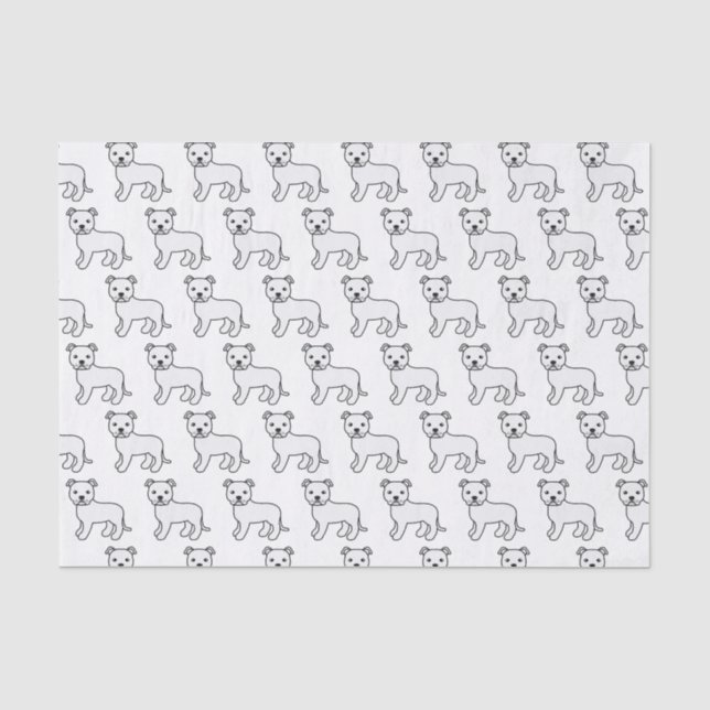 Niedlicher Cartoon Dog Pattern Seidenpapier (Vorderseite)