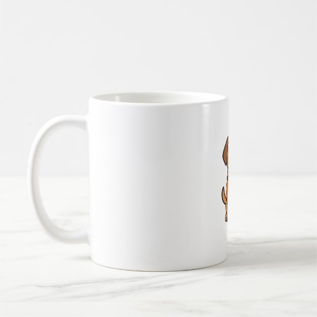 Niedlicher Cartoon Dog Trick-or-Treating Classic T Kaffeetasse (Links)