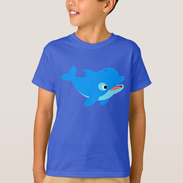 Niedlicher Cartoon Dolphin Children T - Shirt (Vorderseite)
