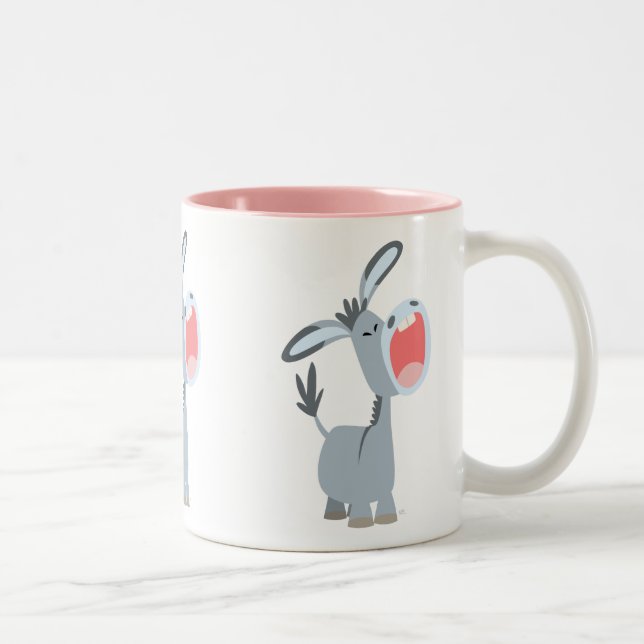 Niedlicher Cartoon Donkey Zweifarbige Tasse (Rechts)