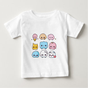 Niedlicher Cartoon Doodle-Design Baby T-shirt