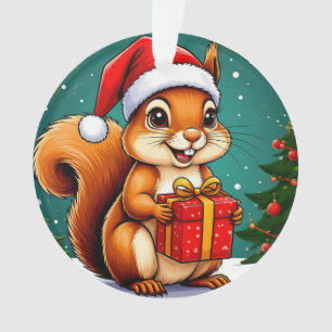 Niedlicher Cartoon-Eichhörnchen Ornament