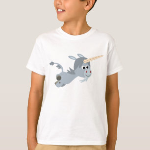 Niedlicher Cartoon Einhorn in einem eiligen T - Sh T-Shirt