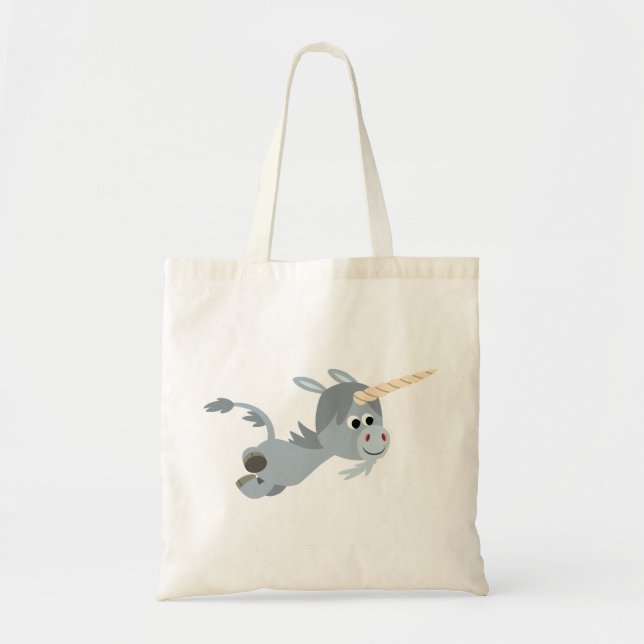 Niedlicher Cartoon Einhorn in einer eiligen Tasche (Vorne)