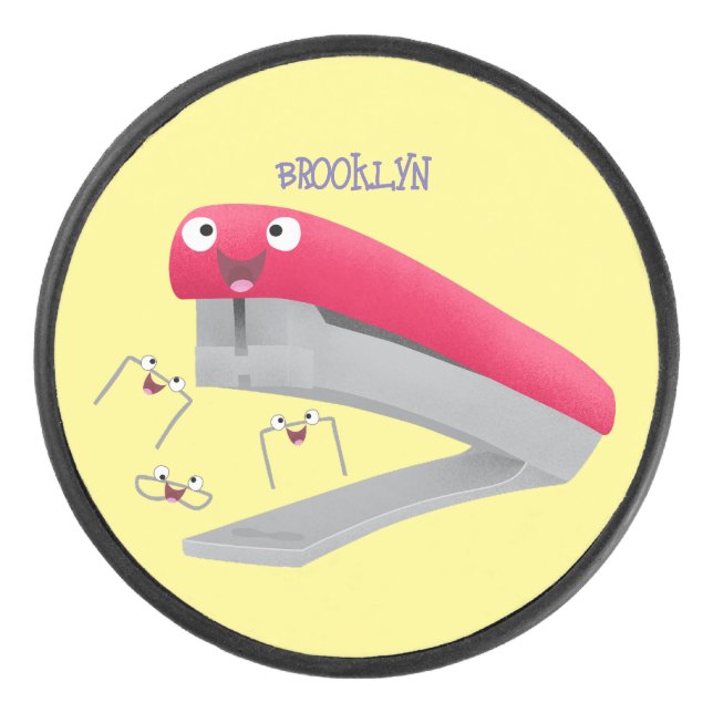 Niedlicher Cartoon Eishockey Puck (Vorderseite)
