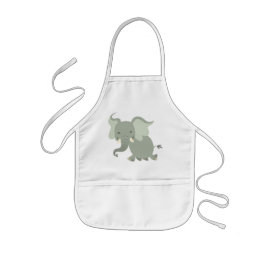 Niedlicher Cartoon Elephant Children Schürze