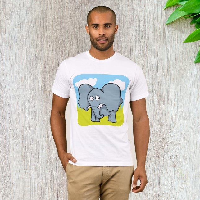 Niedlicher Cartoon Elephant Fun Dschungeltier T-Shirt (Von Creator hochgeladen)