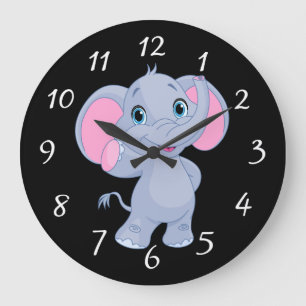 Niedlicher Cartoon Elephant rund um die Uhr