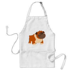 Niedlicher Cartoon English Bulldog Cooking Schürze