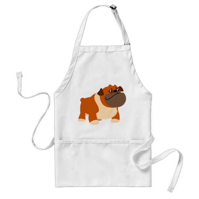 Niedlicher Cartoon English Bulldog Cooking Schürze (Vorne)