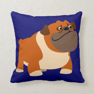 Niedlicher Cartoon English Bulldog Pillow Kissen