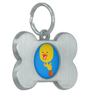 Niedlicher Cartoon Entlein Pet Tag Tiermarke