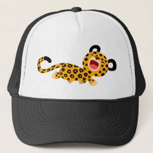 Niedlicher Cartoon Facetischer Leopard-Hut Truckerkappe